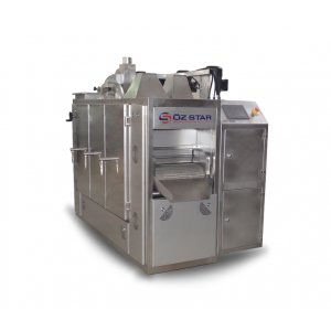 OS - 190 kuruyemiş kavurma makinası Avrupa Standartlarına uygun hafif endüstriyel uygulamalar için tek kademeli brülör ile çalışan kuruyemiş pişirme makinesidir